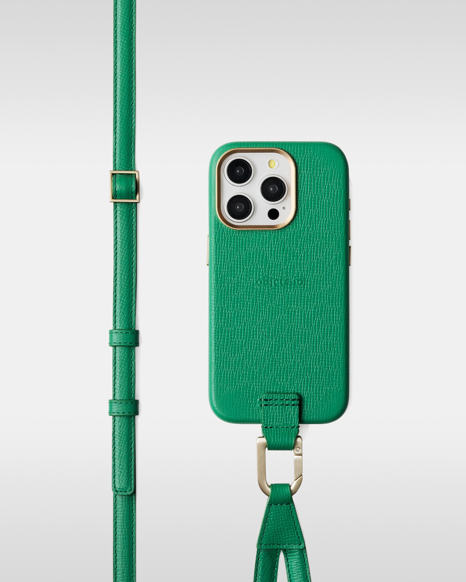 レザー製 iPhoneケース セット / 長さ調節可能 ストラップ付