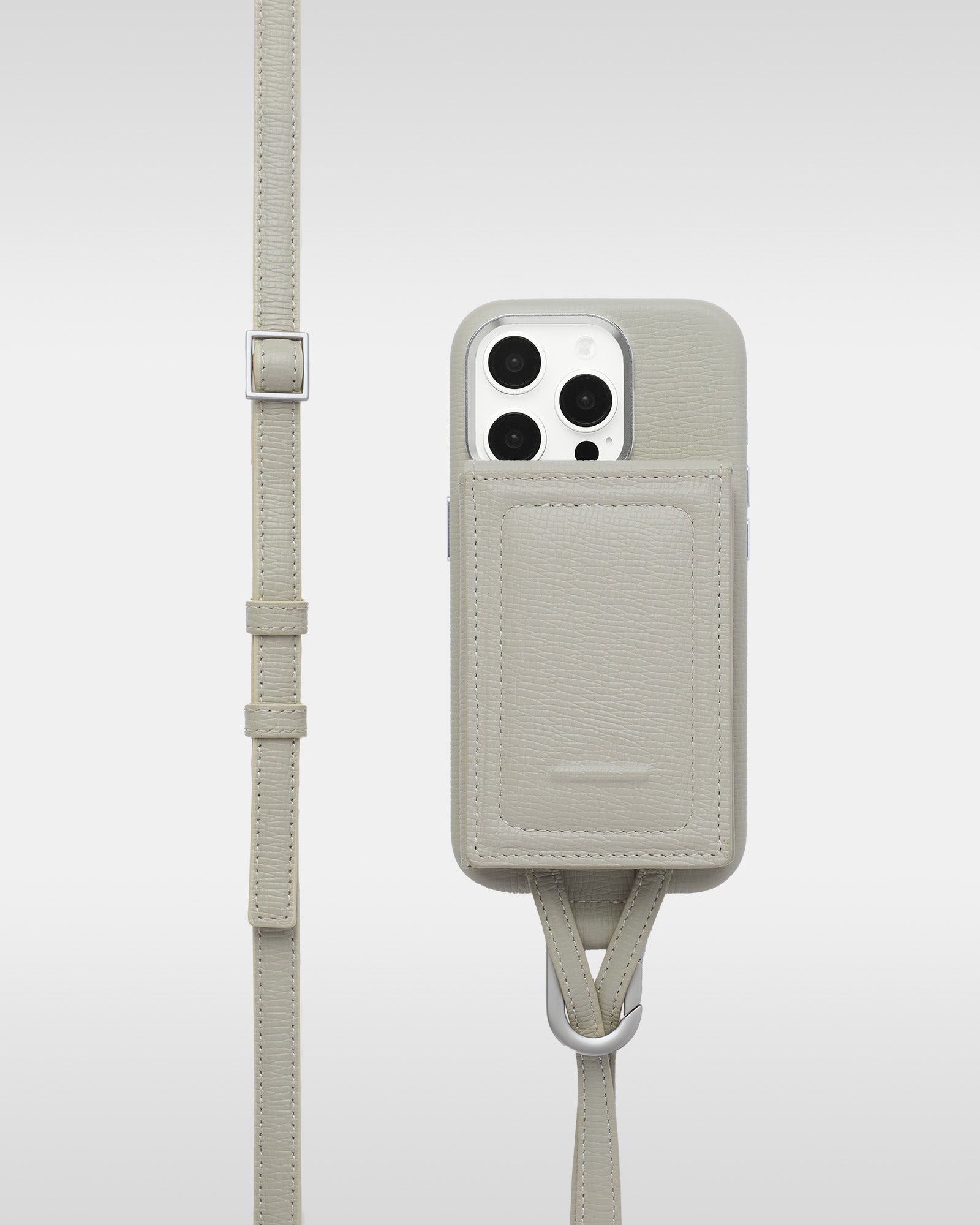 レザー製 iPhoneケース セット / 長さ調節可能 ストラップ付