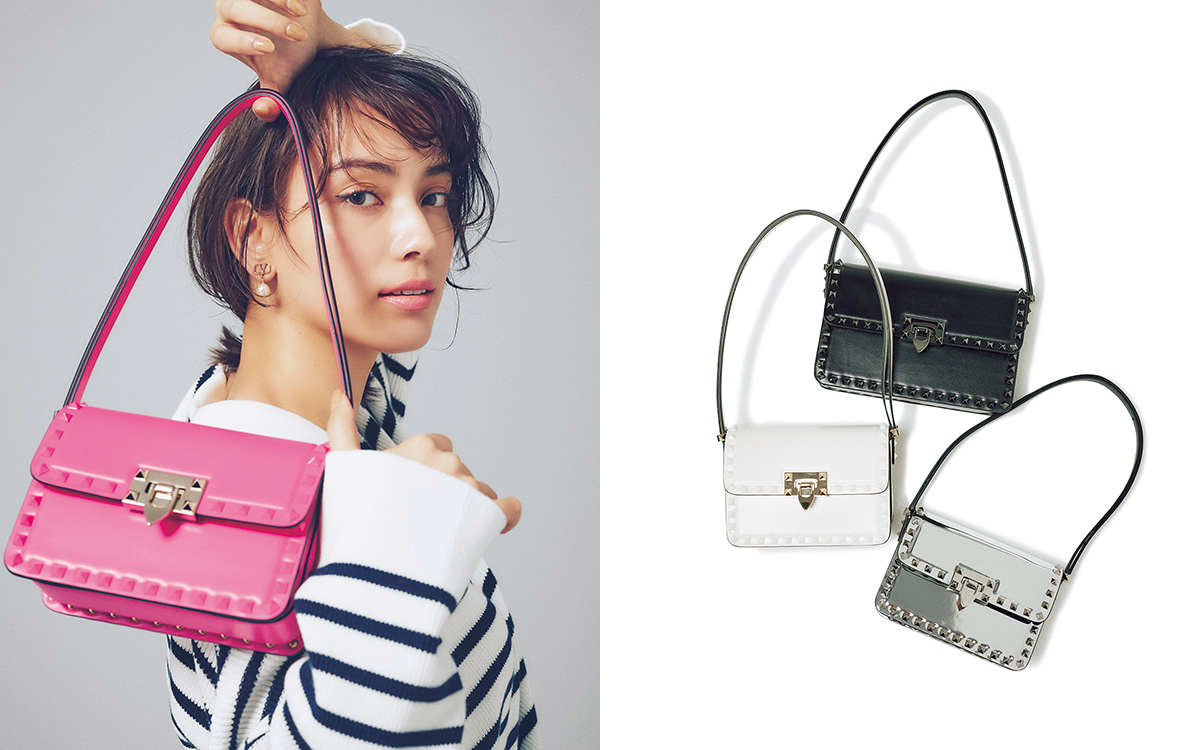 ヴァレンティノ】の「ロックスタッズ」新作バッグが、さらにモダンに
