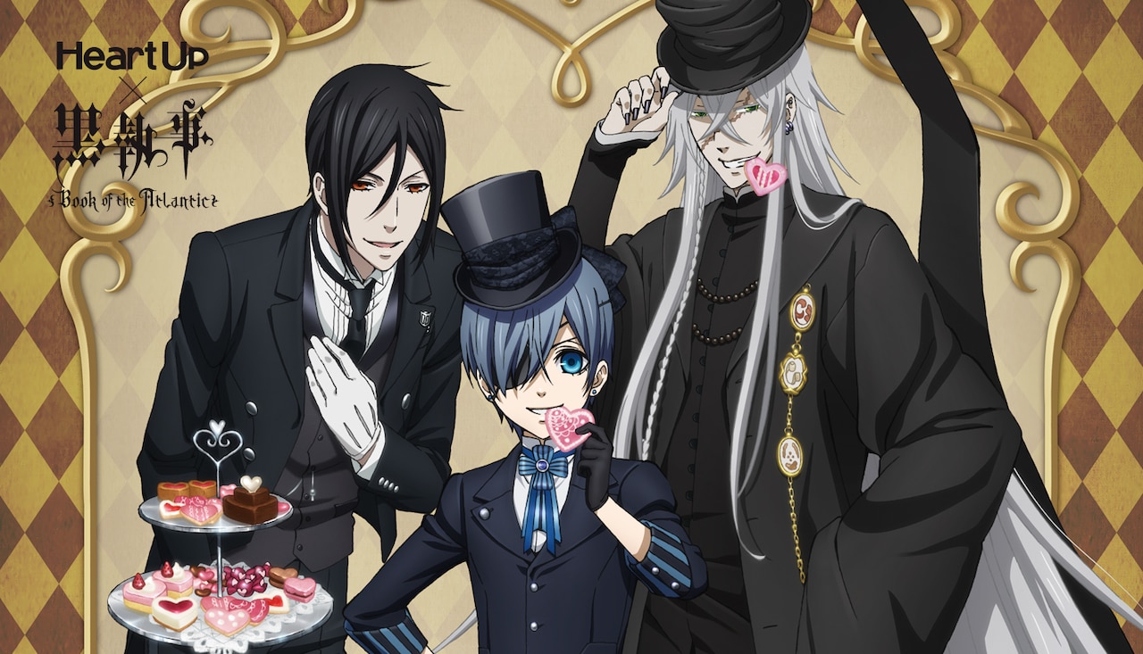 黒執事」セバス×シエル×葬儀屋の描き下ろしグッズ、コンタクト店で