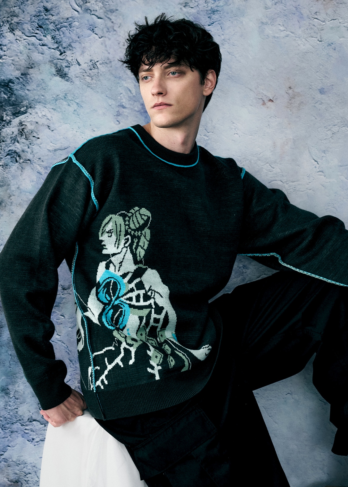 ジョジョ」×グラニフの新作アイテム21種、徐倫＆承太郎の親子ニット