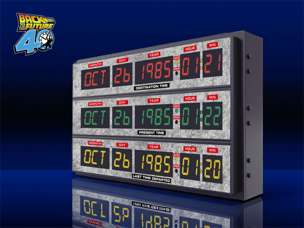 BTTFのタイムマシンに搭載された“タイムサーキット”型時計が発売、予約