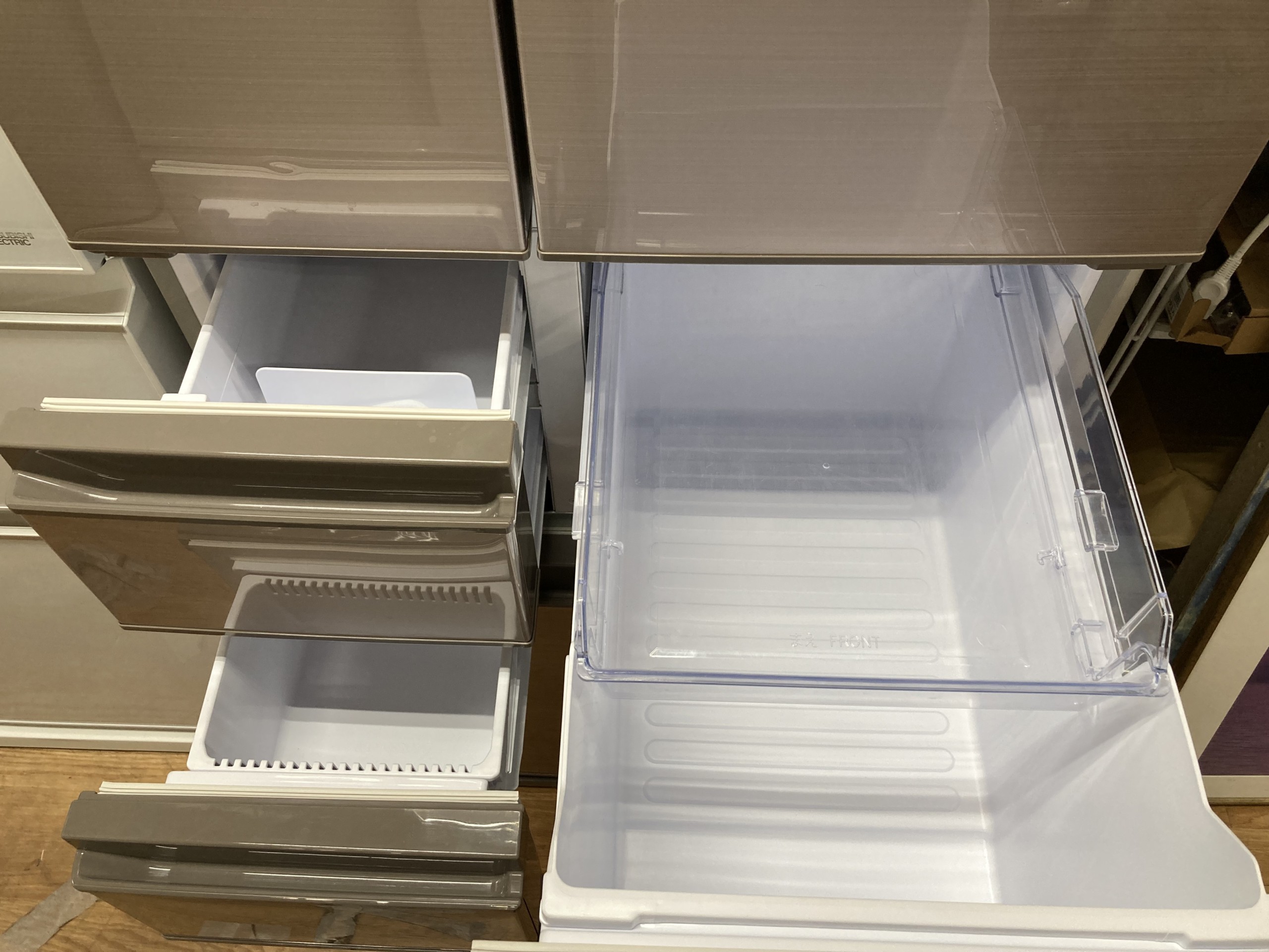 中古 2021年製 シャープ 6ドア冷蔵庫 SJ-X504H-T（502l） フレンチ