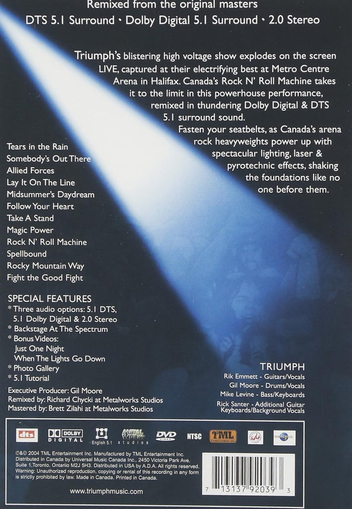 Triumph - Night of Triumph Live DVD – The Official Triumph Store