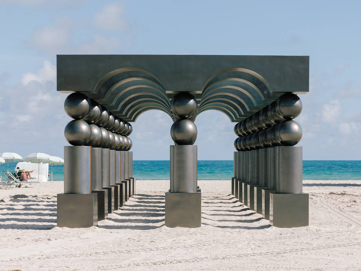 This Iridescent Beachfront Sculpture Is Gracing Miami For Art Basel