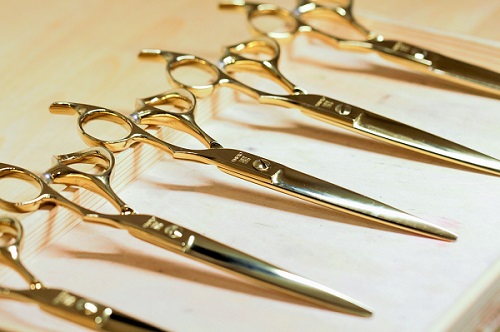 チタンゴールド＆マットブラックシザー | OKAWA pro-scissors 理美容