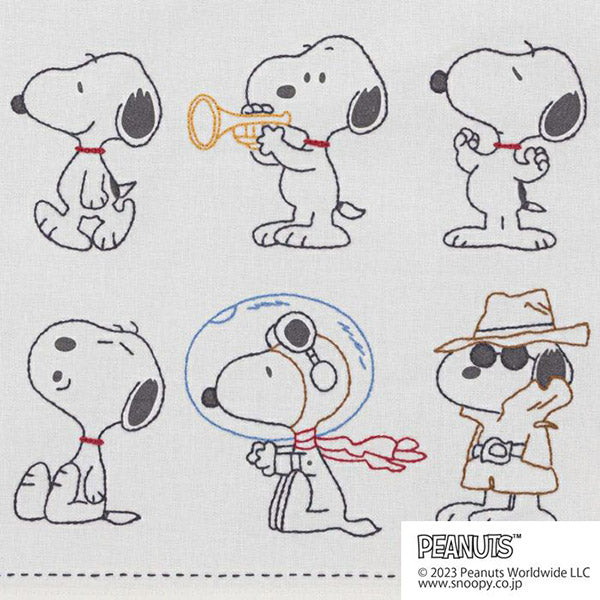 手芸キット】ステッチクロス〈スヌーピー大好き〉