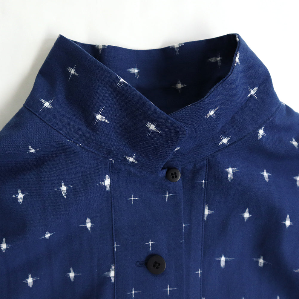 儀右ヱ門 ギエモン ぎえもん 久留米絣 ブラウス タ523 日本製【2024ss