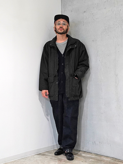 USED】BARBOUR BLACK WAX JACKET-MEDIUM-毎日を楽しく豊かにする洋服