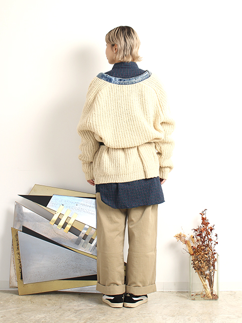 REMAKE DENIM PIPING CARDIGAN SUNNY SIDE UP-OIKOS 毎日を楽しく豊か