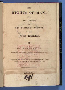 トマス・ペイン著 人間の権利 |