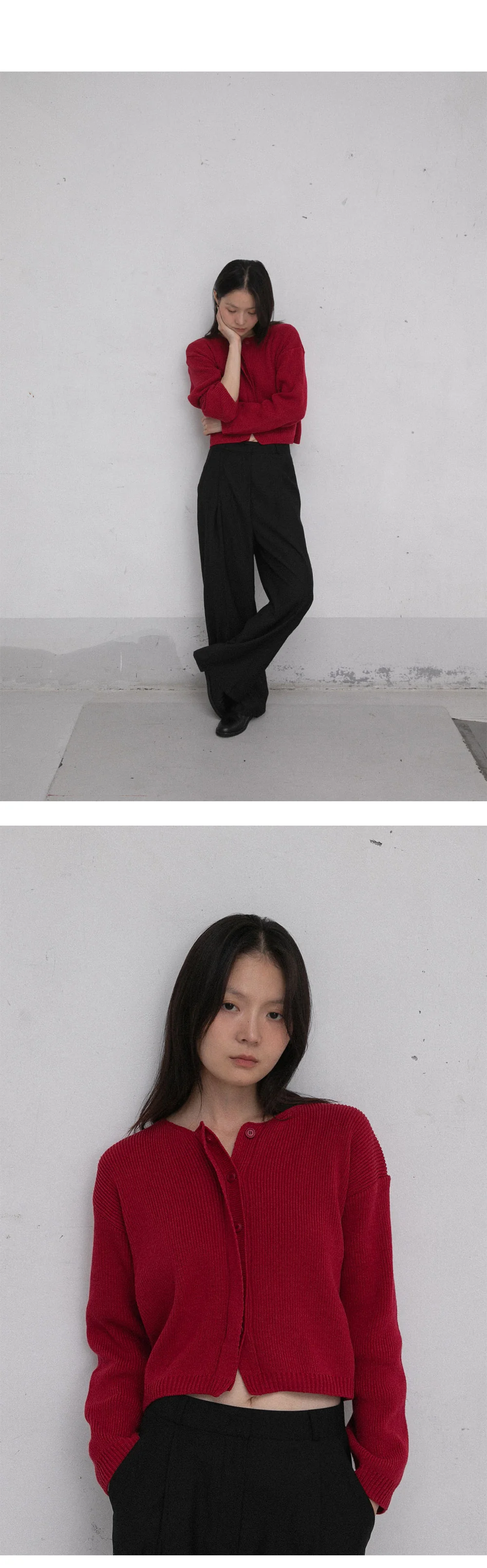 hidden crop cardigan | OHOTORO