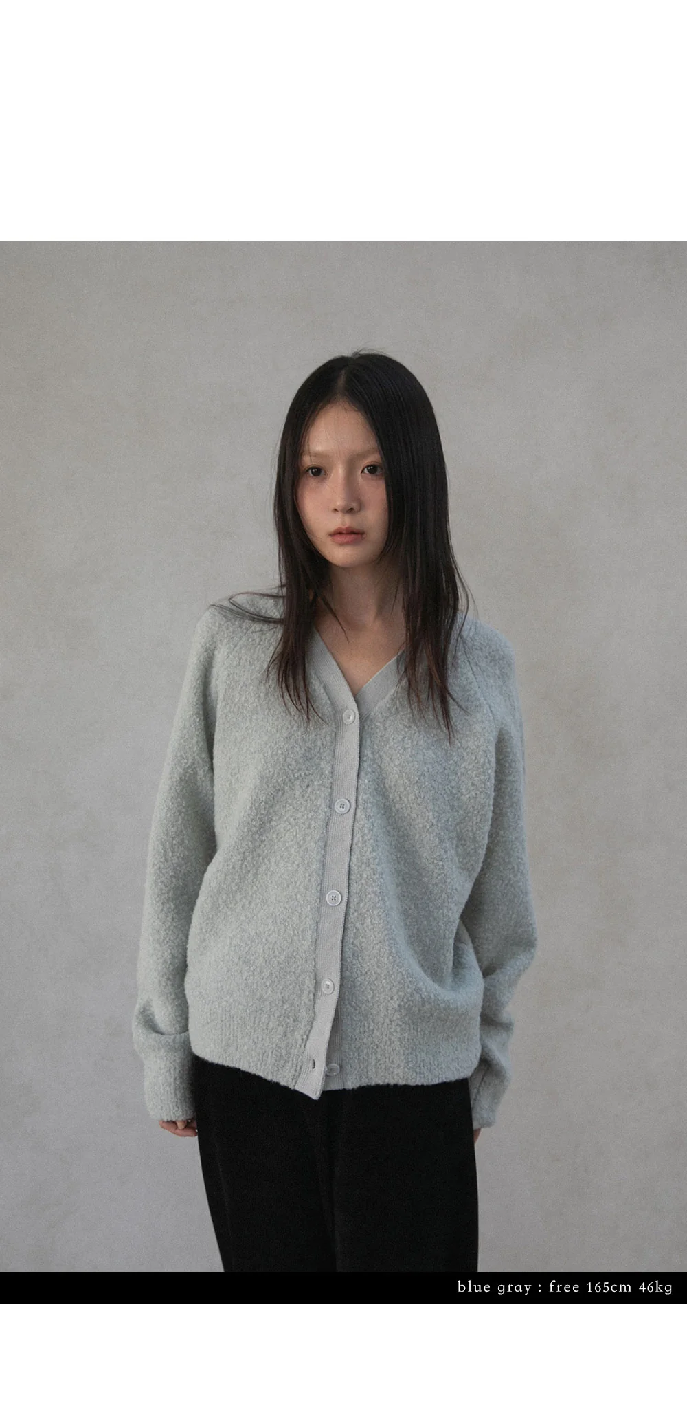 boucle wool cardigan | OHOTORO
