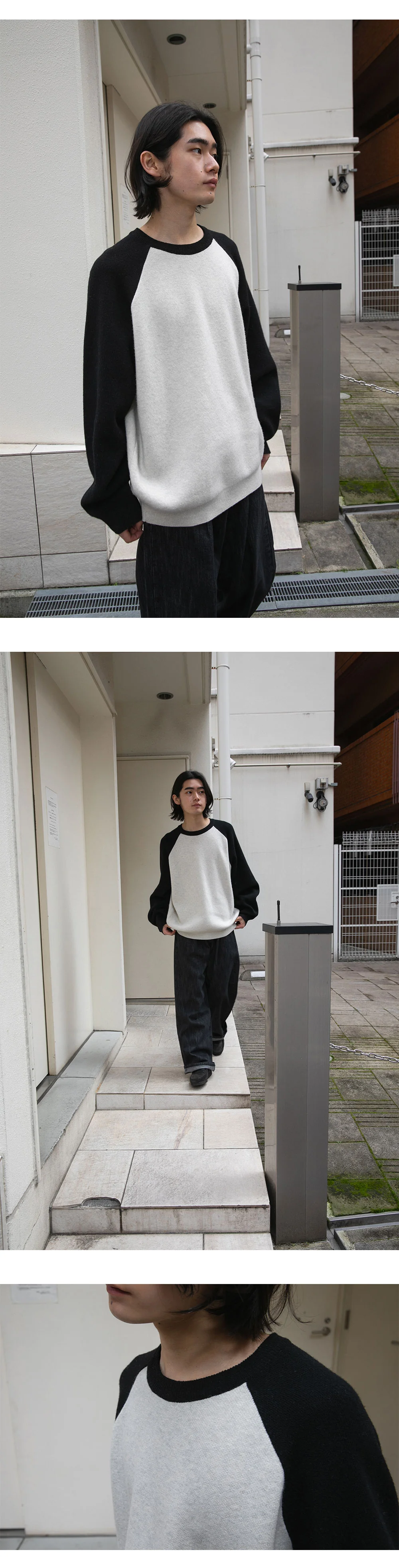 scheme raglan knit | OHOTORO