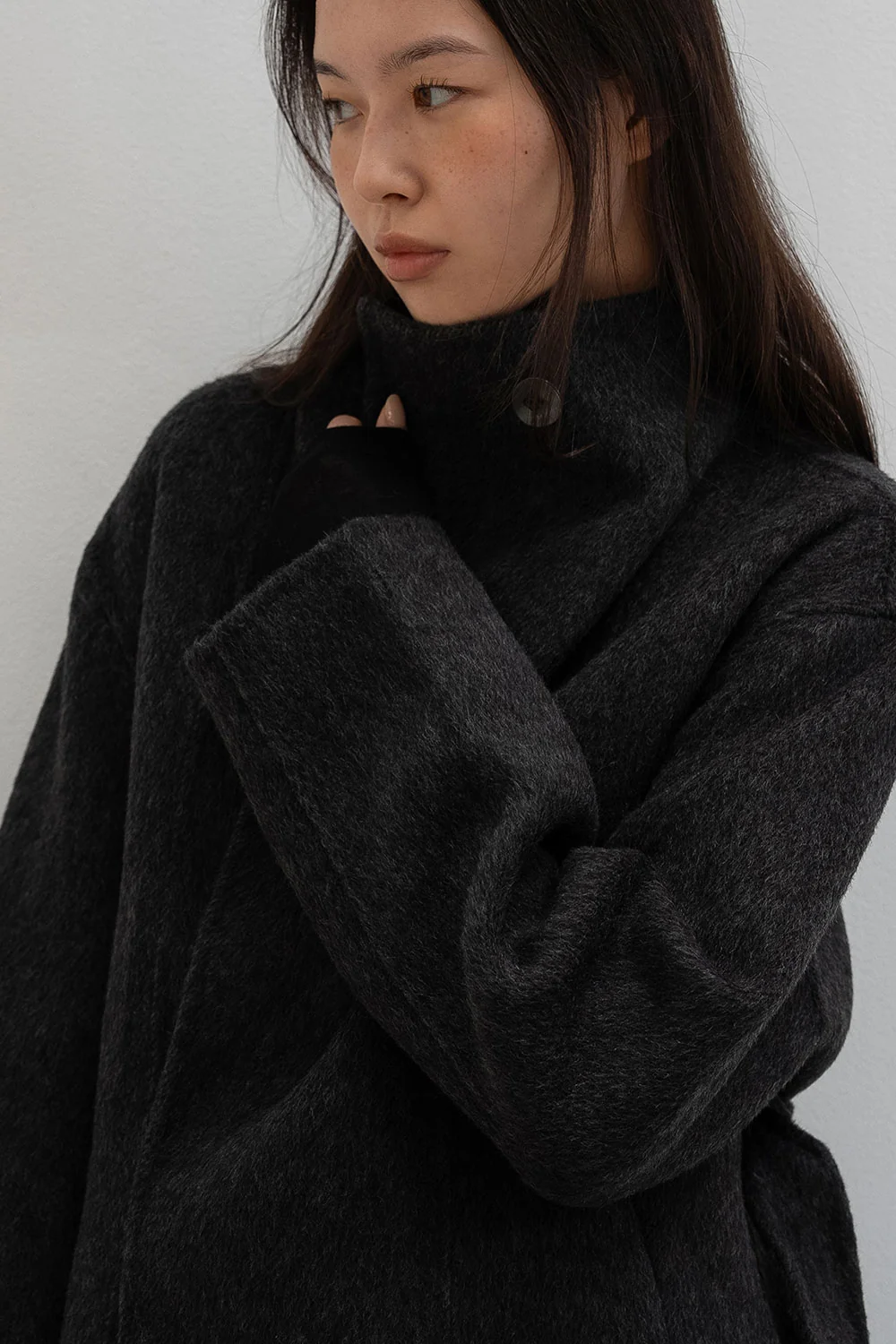 ecru half coat | OHOTORO