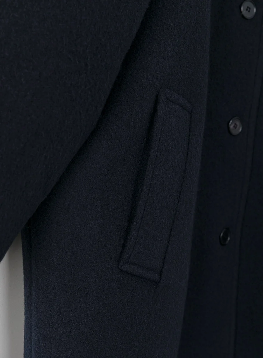 drop wool coat | OHOTORO