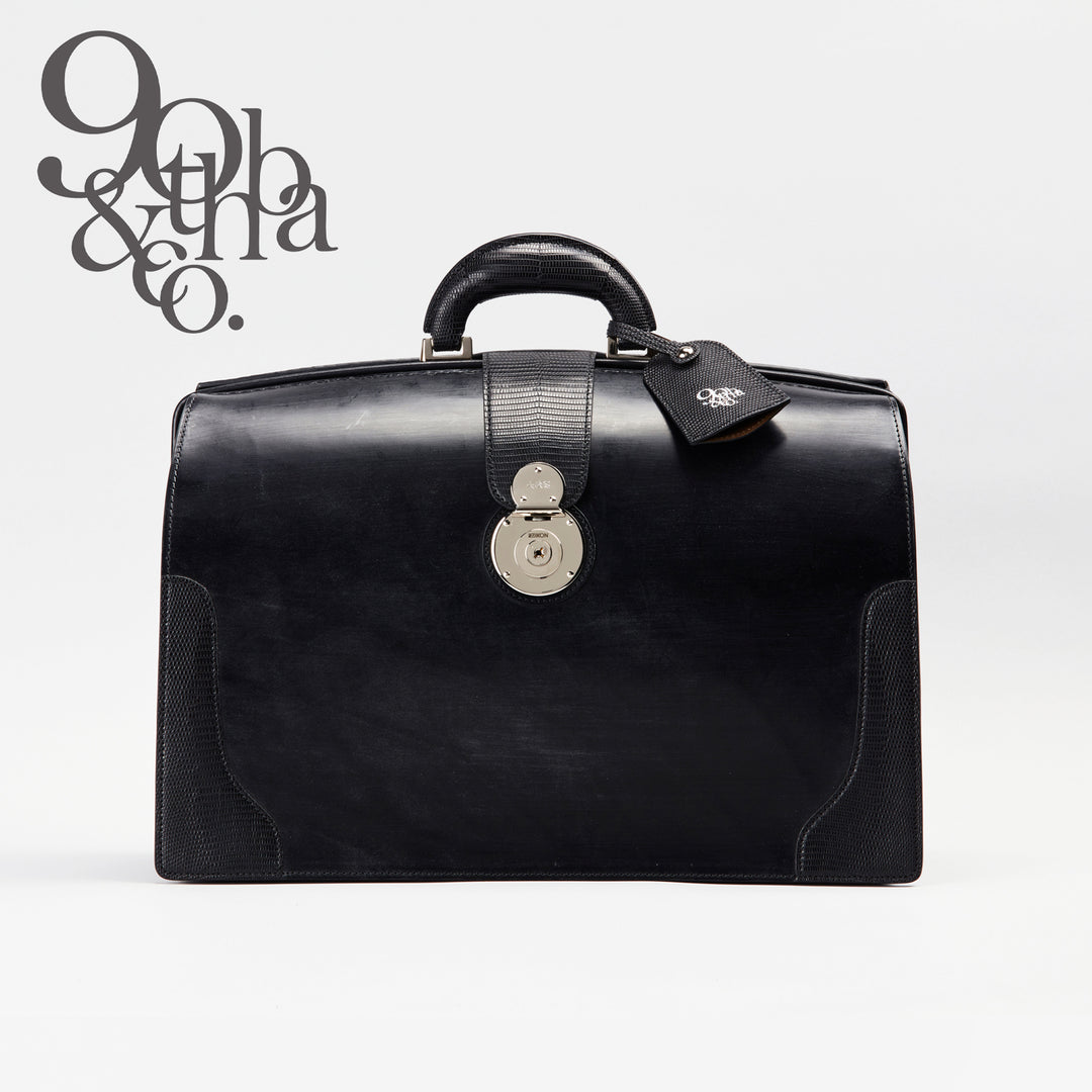 大峽製鞄－《90周年記念》【90-1135-BRD×LZD】『ザ・ダレスバッグ