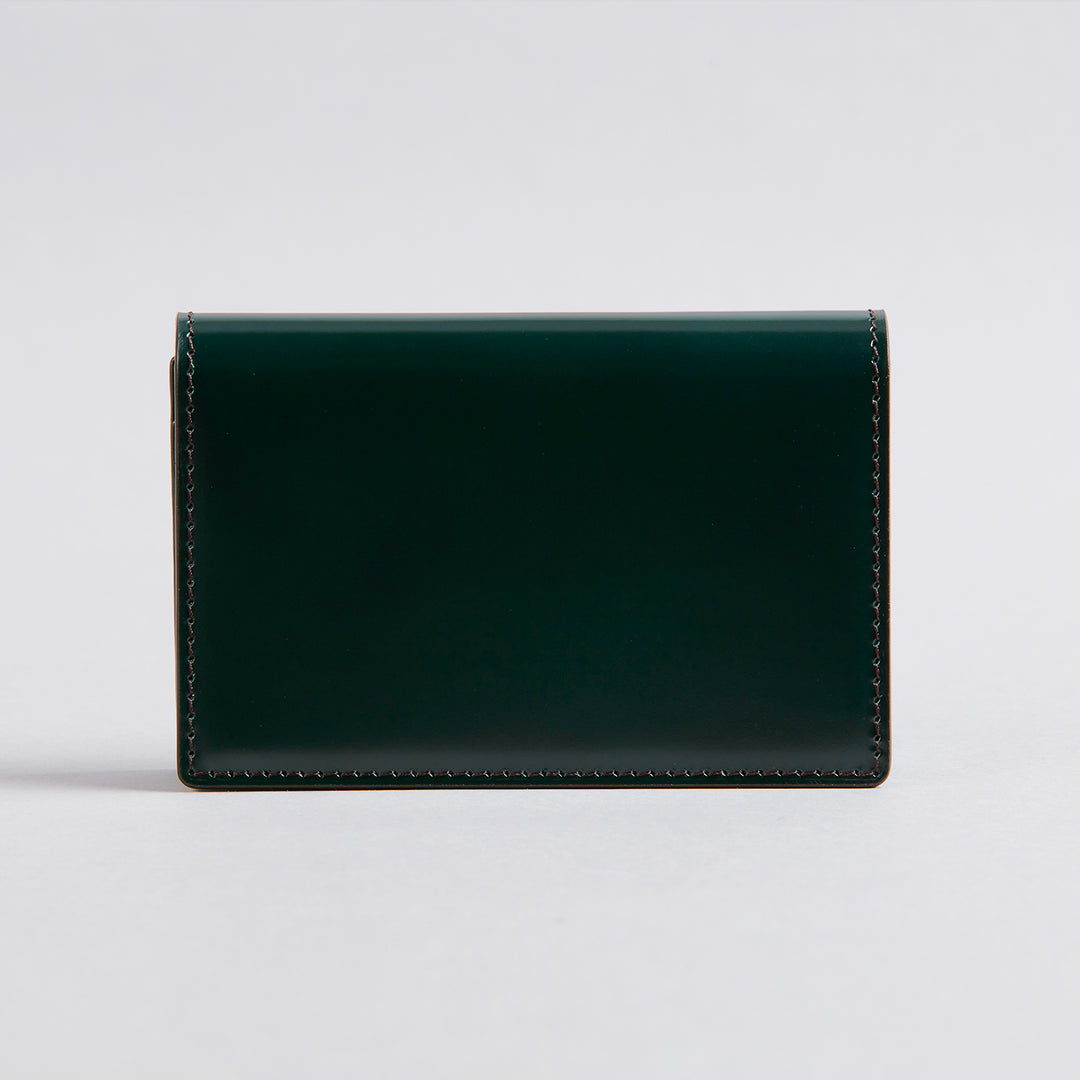 大峽製鞄－名刺入れ(通し襠) (ダークグリーン)【1041-2-CDV】