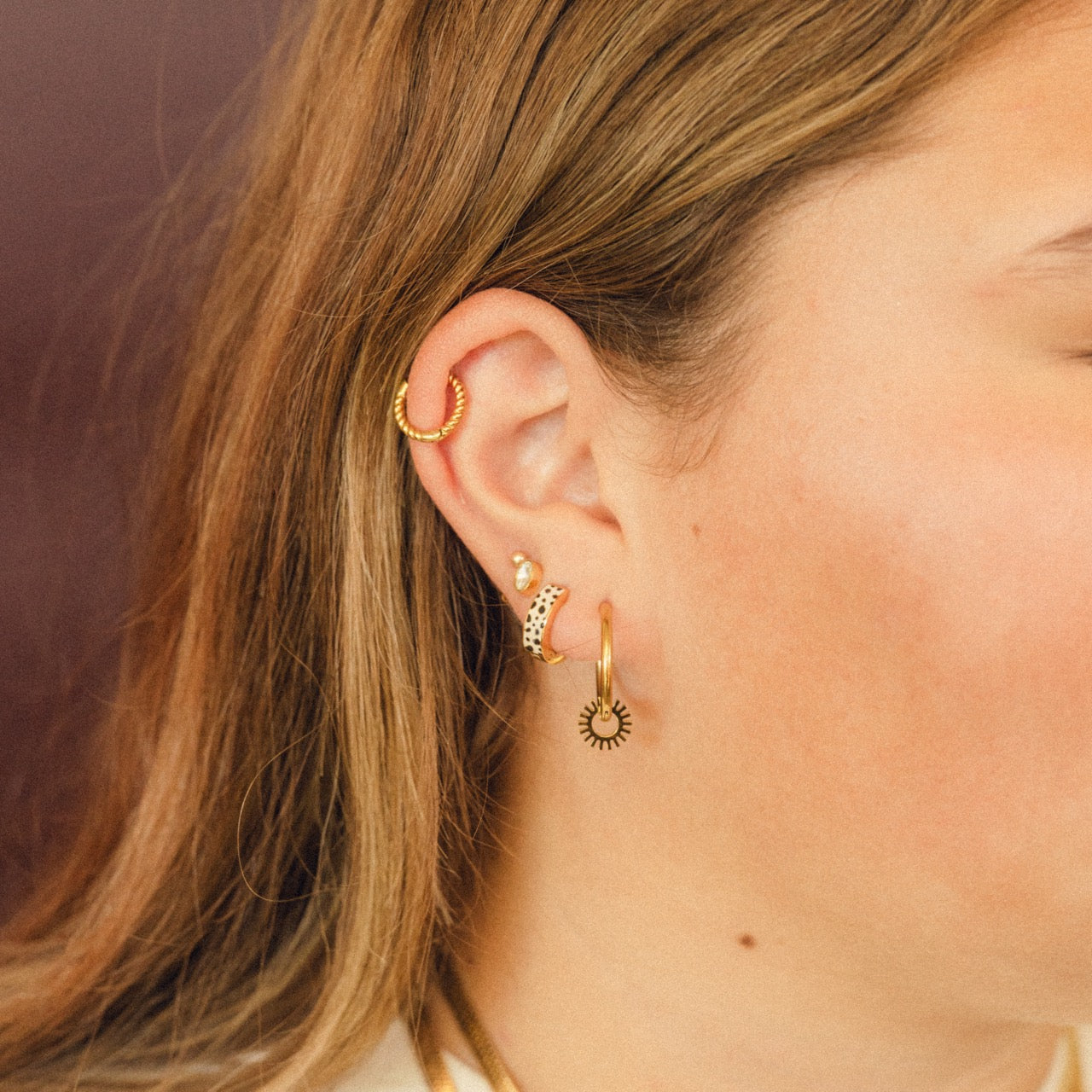 Leopard Chunky Huggie Hoop Earrings – Oh Clementine