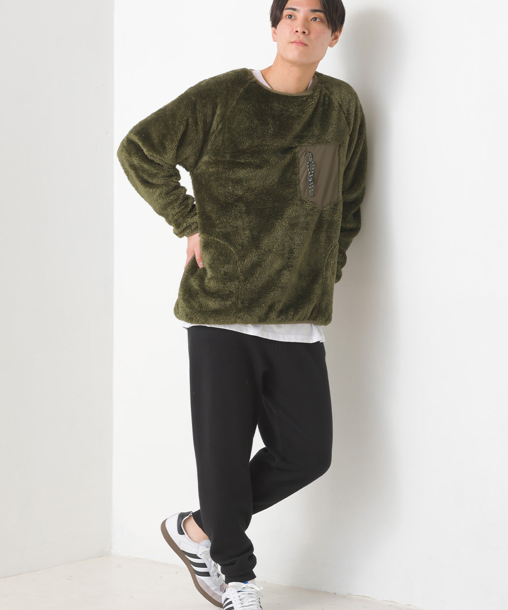 OMNES】ユニセックス ボアフリースプルオーバー【1521-7061】