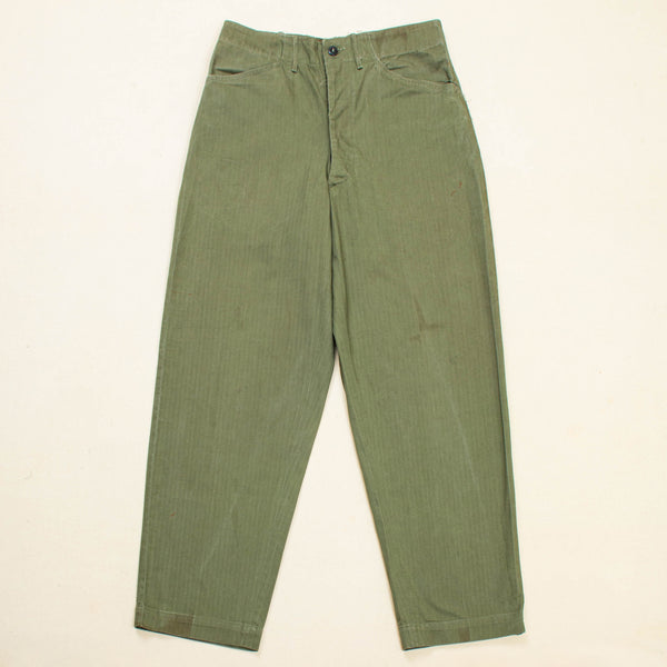 40s WW2 Vintage US Navy N-3 HBT Utility Trousers - 31x31 – Omega