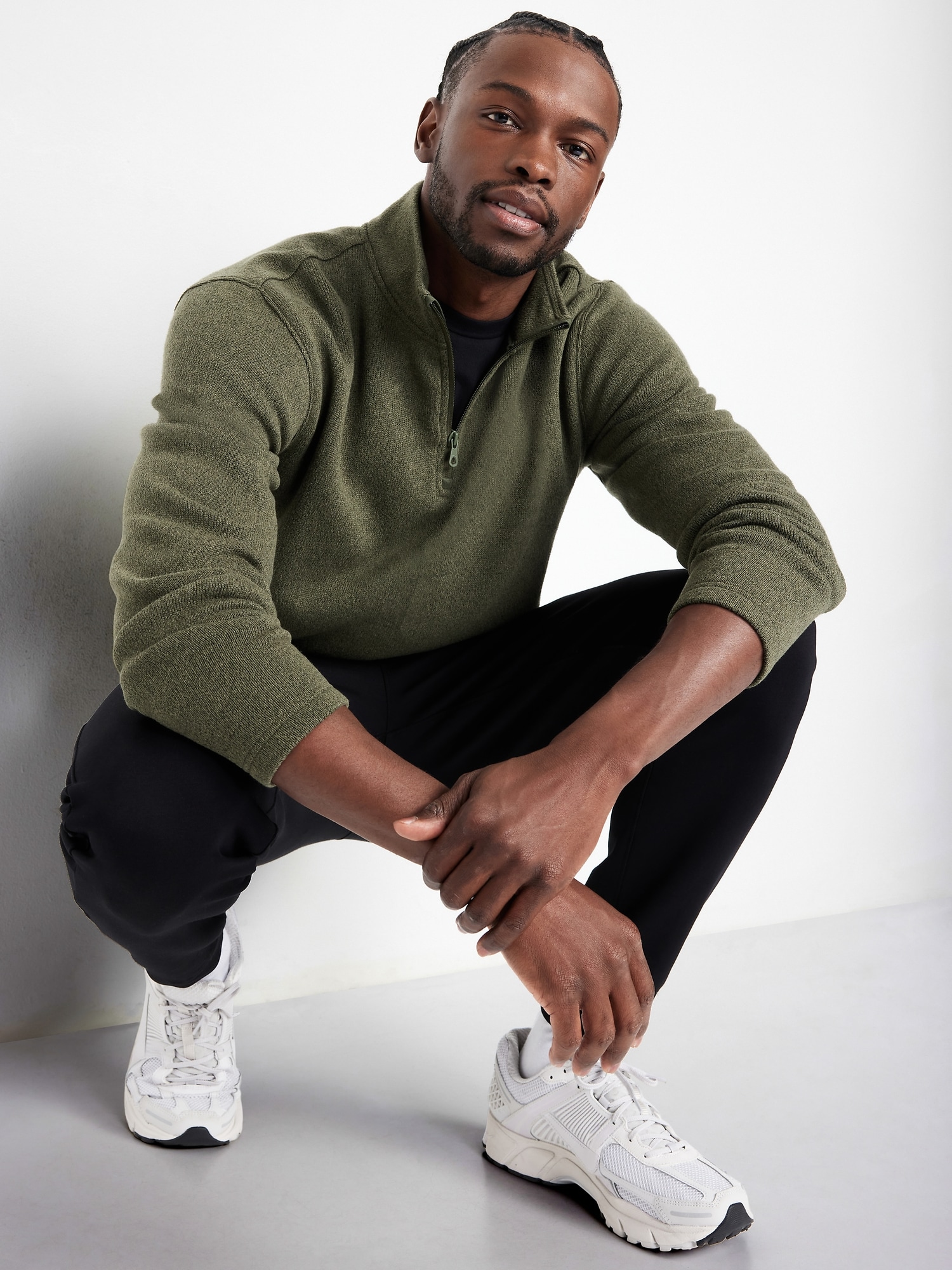 Sweater-Knit Fleece Quarter-Zip Pullover | Old Navy