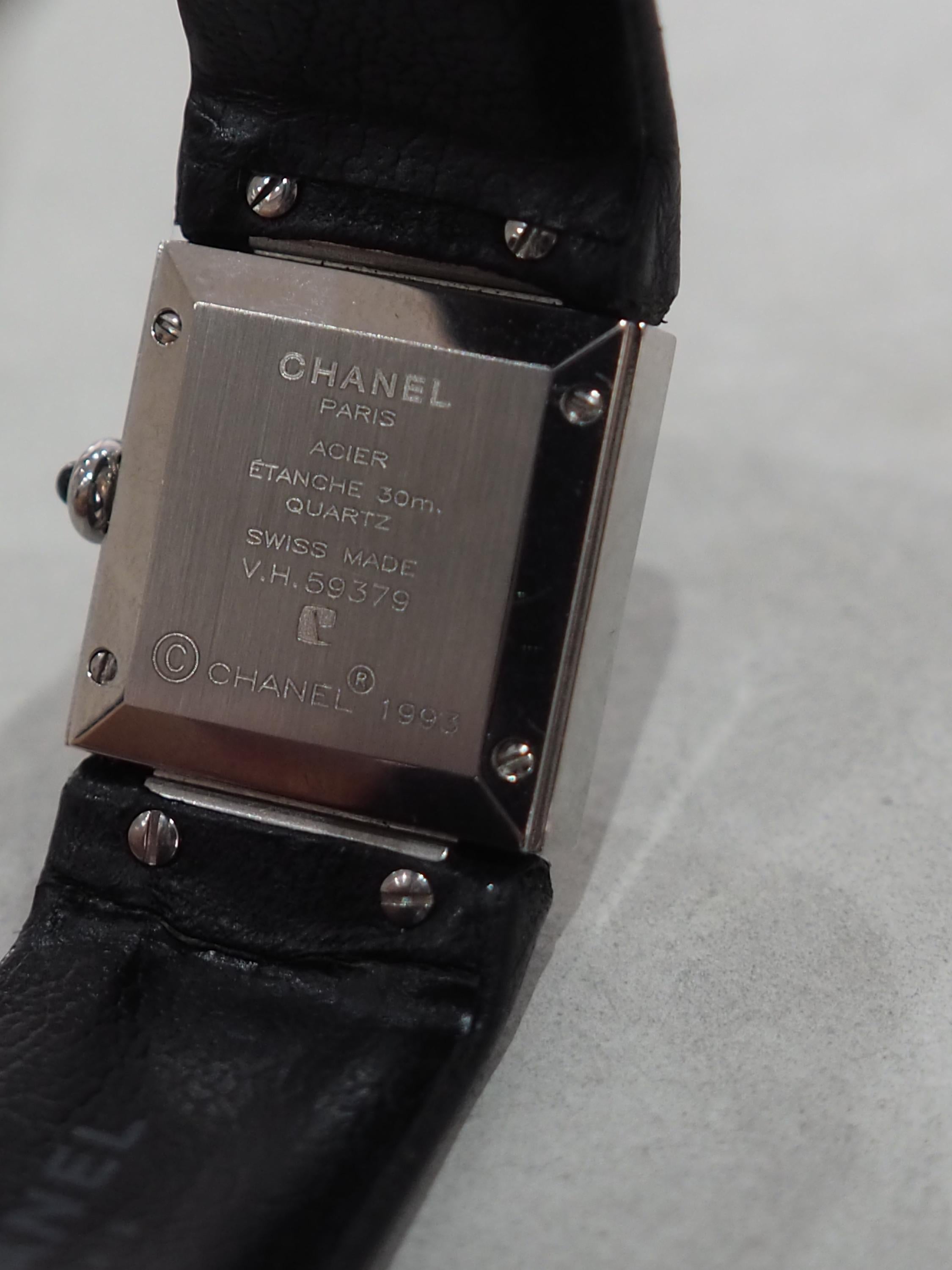 CHANEL シャネル マトラッセ ウォッチ 腕時計 シルバー ブラック