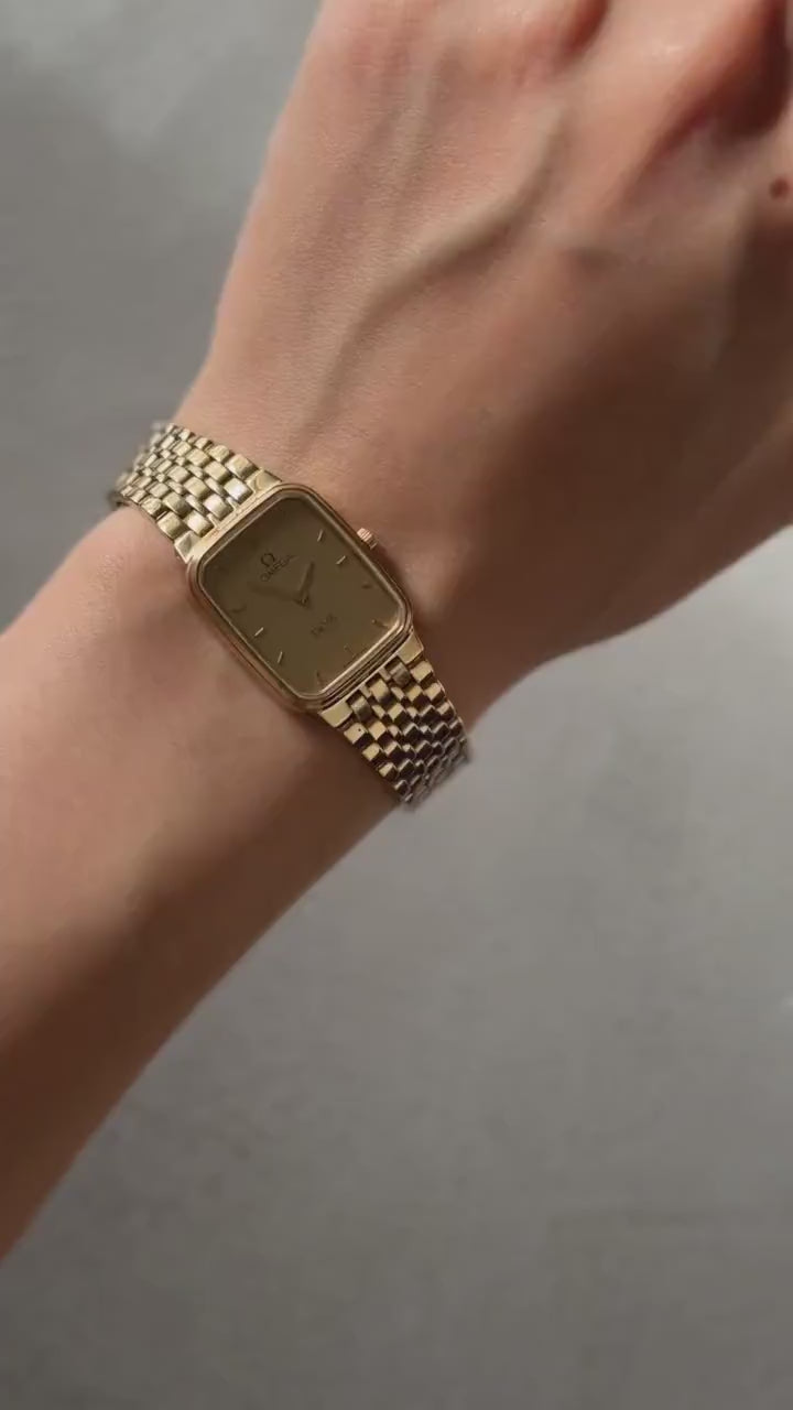 OMEGA オメガ DE VILLE デビル スクエア ウォッチ 腕時計 ゴールド