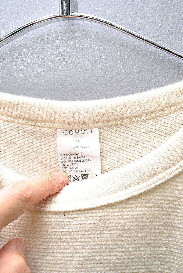 COMOLI ウールフットボールTシャツ
