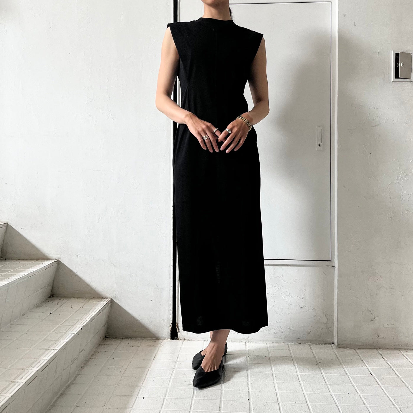 Mame Kurogouchi】 Cotton Jersey Sleeveless Dress – ONENESS ONLINE