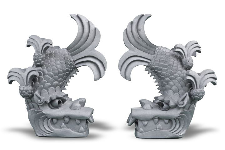 鯱鉾（しゃちほこ） 一対 - 鬼瓦工房 鬼義