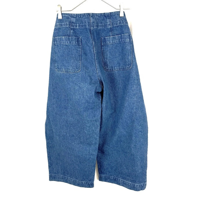 中古】ドゥロワー Drawer デニムラップパンツ ウエストリボン ワイド