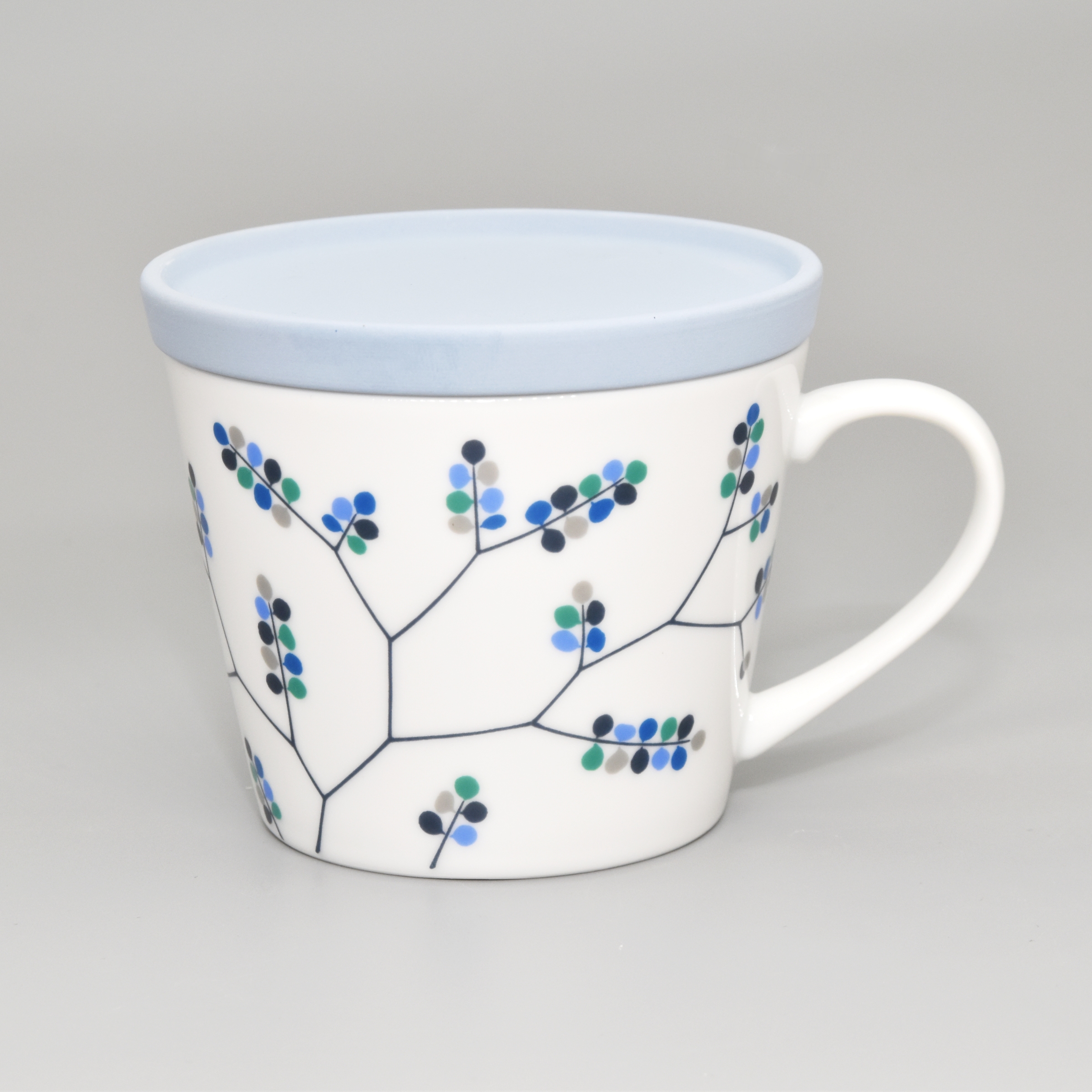 TaE ブルー）蓋付マグカップ（マグ）|有田焼の老舗-香蘭社オンライン