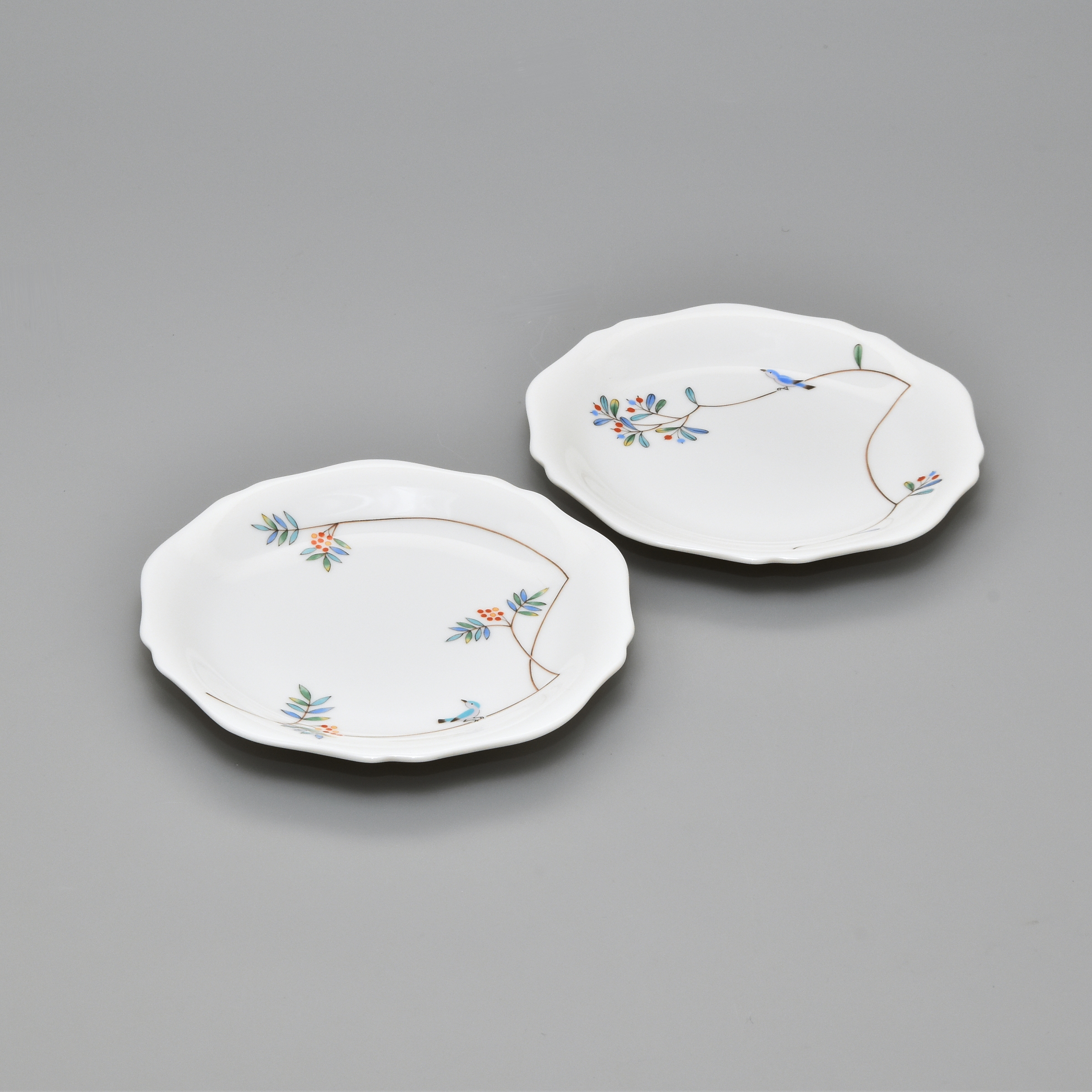 小鳥の詩）取分皿5枚セット（径16cm）|有田焼の老舗-香蘭社オンライン