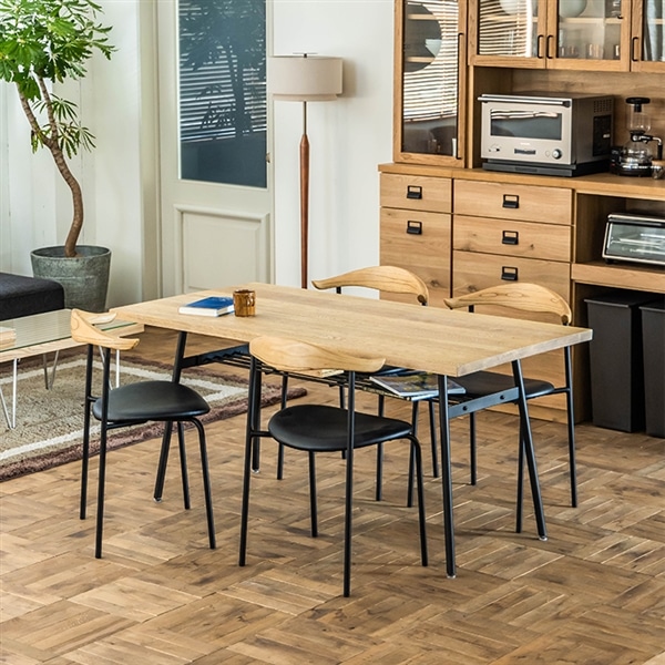 アトム ダイニングチェア(アッシュブラウン/PVCブラック