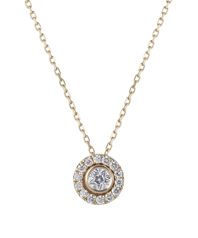 K18YG ダイヤモンド ネックレス＜ “Wish upon a star®” 鑑定書