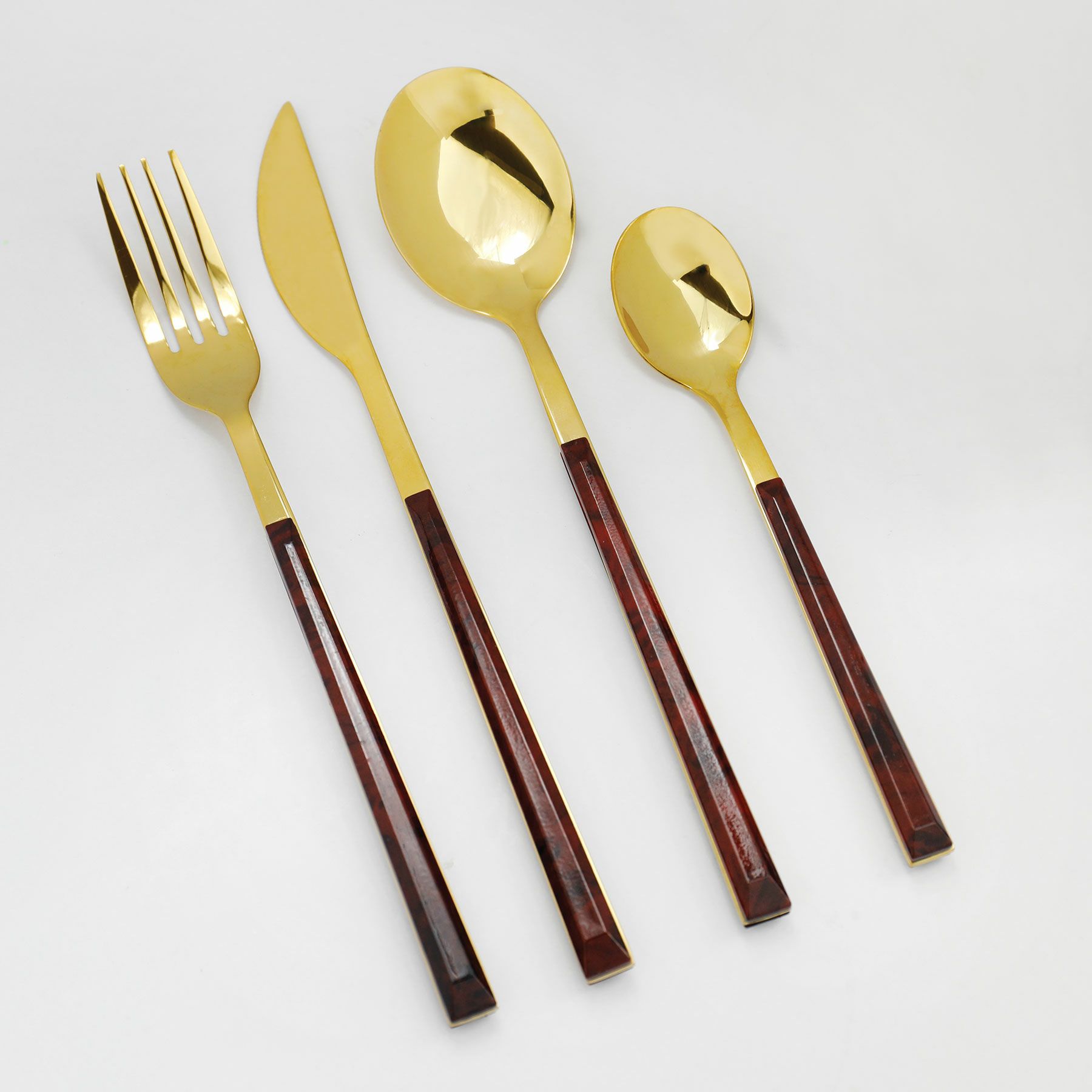 ヤマザキCACHE ゴールドアクセント 5ピースカトラリーセット×6セット