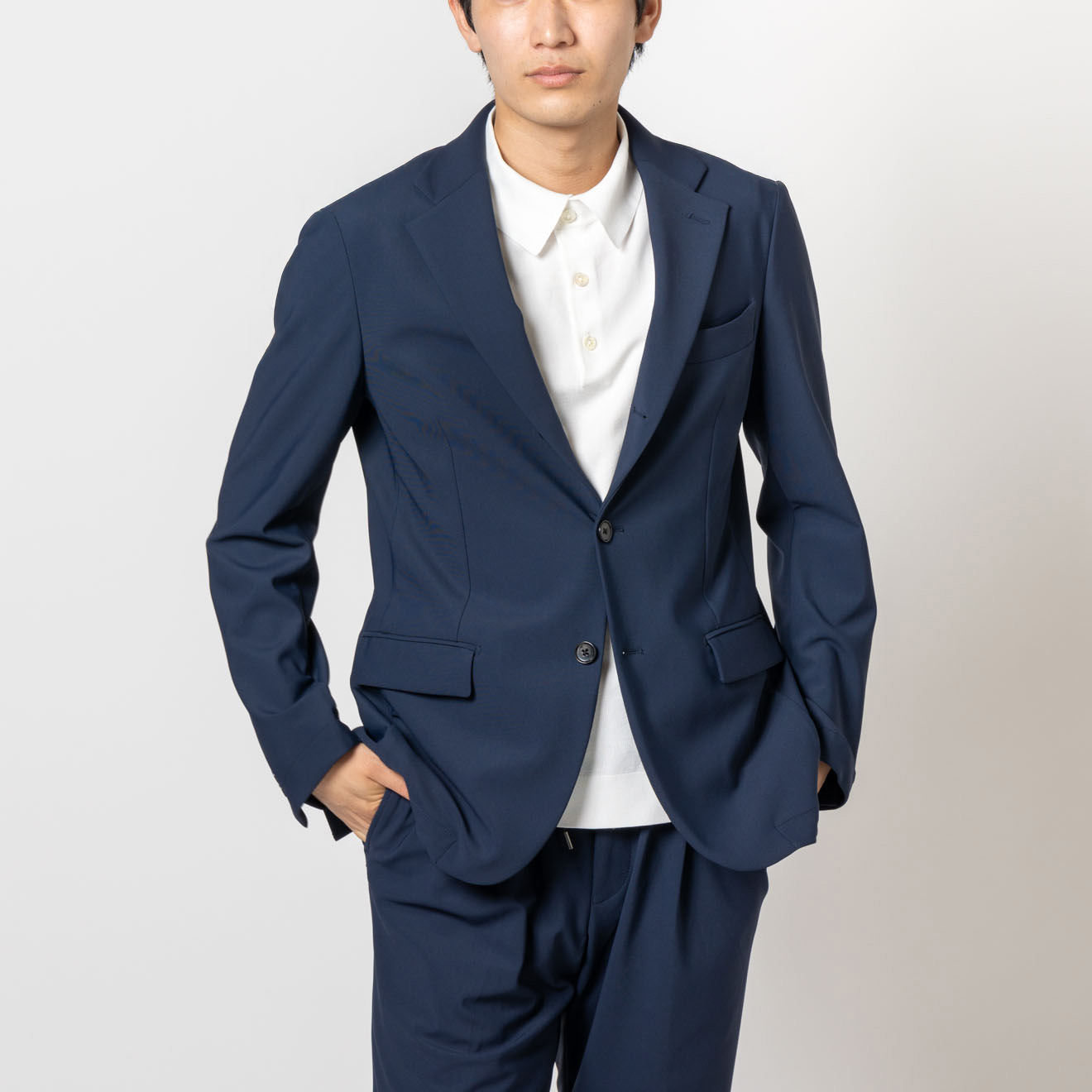 ナイロンジャージー セットアップジャケット ネイビー | ONLY ONLINE STORE