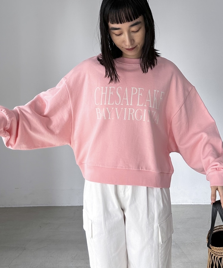 VIRGINIAロゴウォッシュスウェット(F PINK): トップス｜PMbox