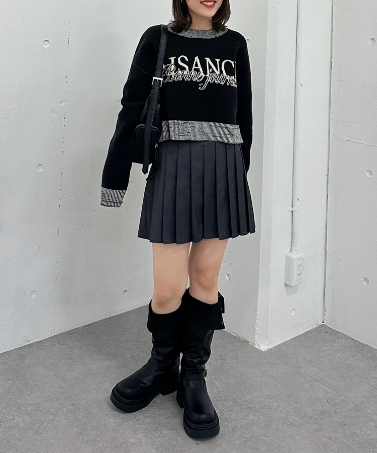 ロゴJQショートニットプルオーバー(M IVORY): トップス｜PMbox P&M