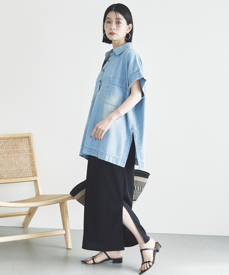 デニムスキッパーチュニック(38 BLUE): トップス｜PMbox P&M OFFICIAL