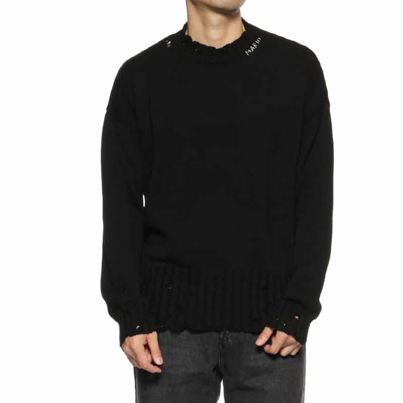 MARNI＜マルニ＞ ロゴ刺繍入りニットプルオーバー（2241931）｜MARNI