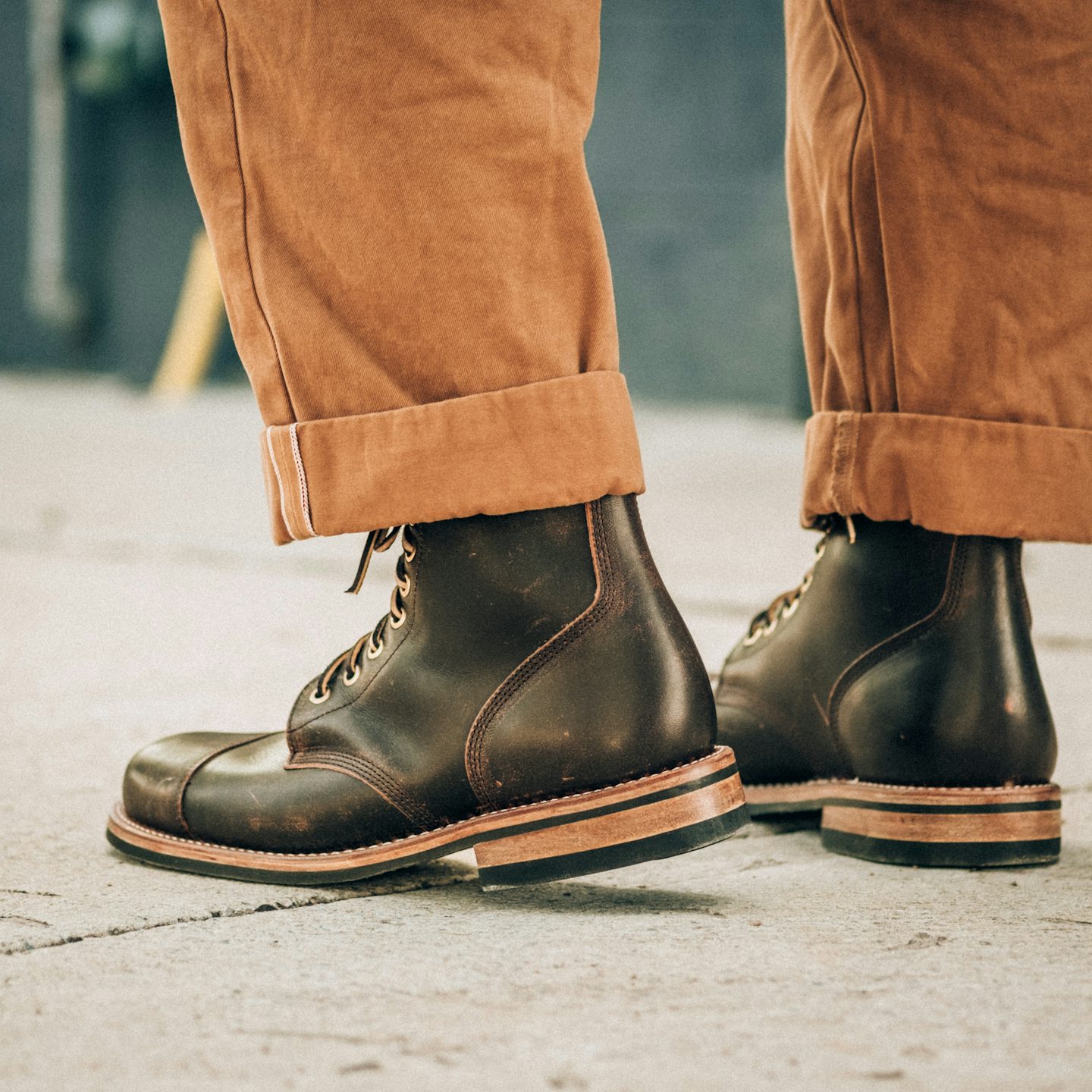 Cap-Toe Field Boot - Brown Overdye Natural Veg Tan, Dainite Rubber