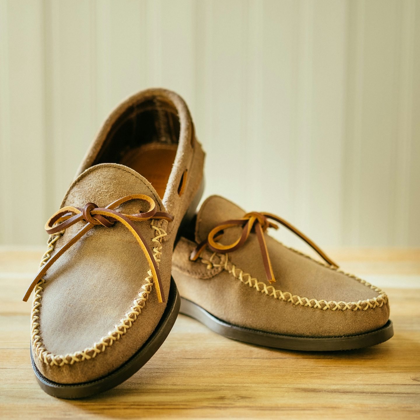 Cross-Stitch Camp Moc - Natural Chromexcel Roughout, Camp Sole