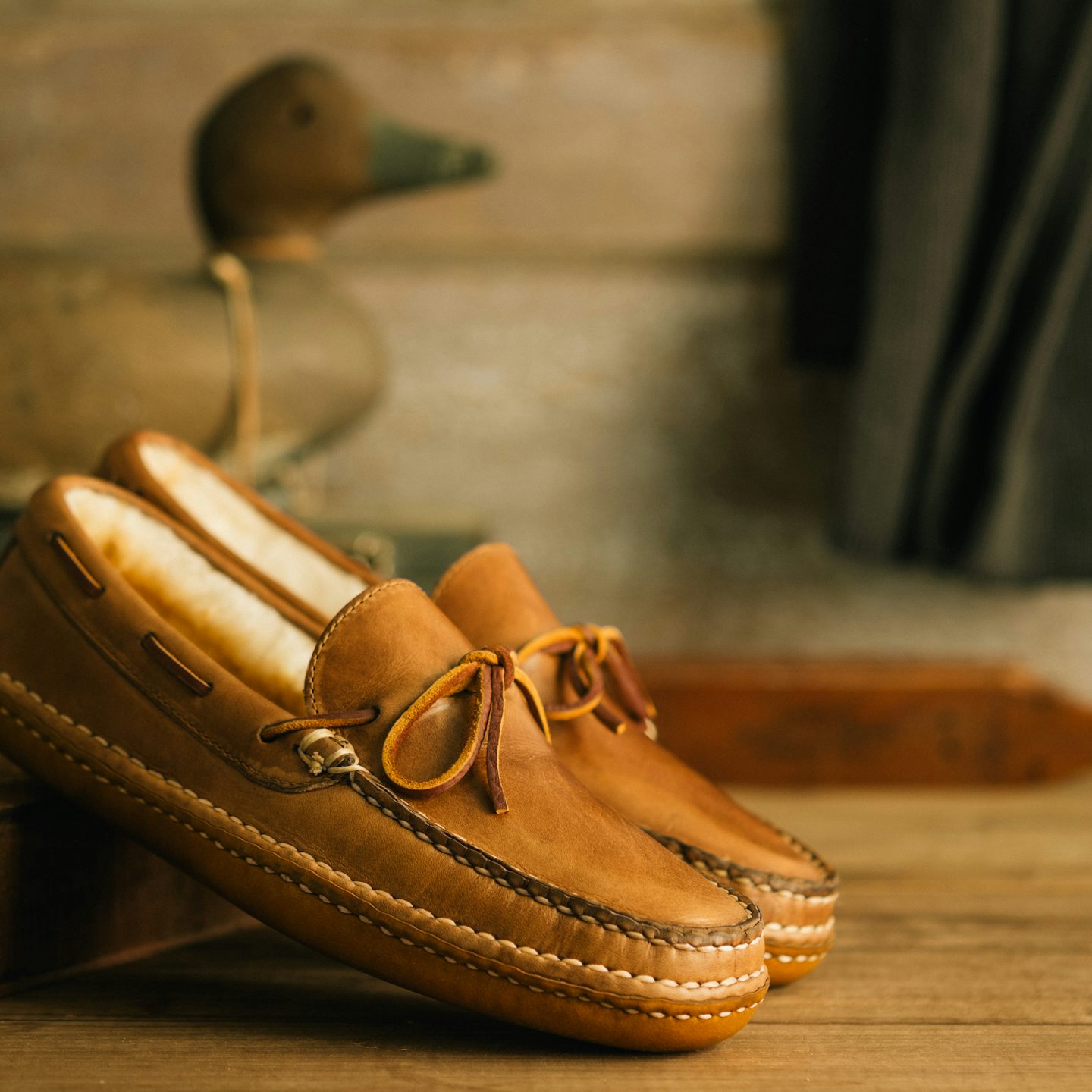 Shearling Woodland Moc - Horween Natural Chromexcel, Chromepak