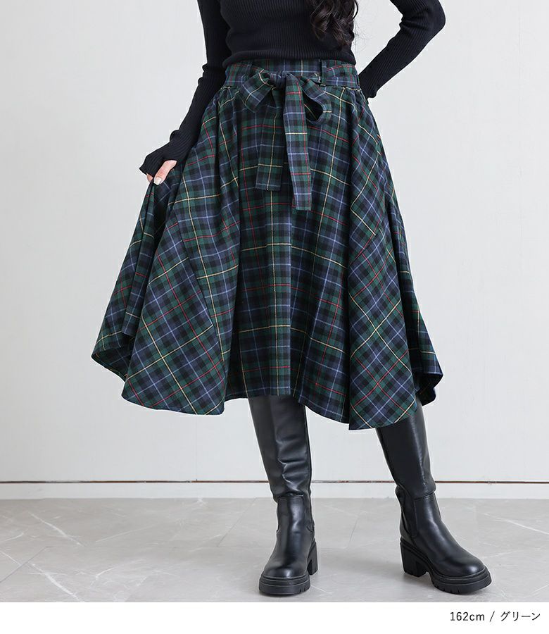 n'OrLABELクラシカルチェックスカート』レディースファッション通販