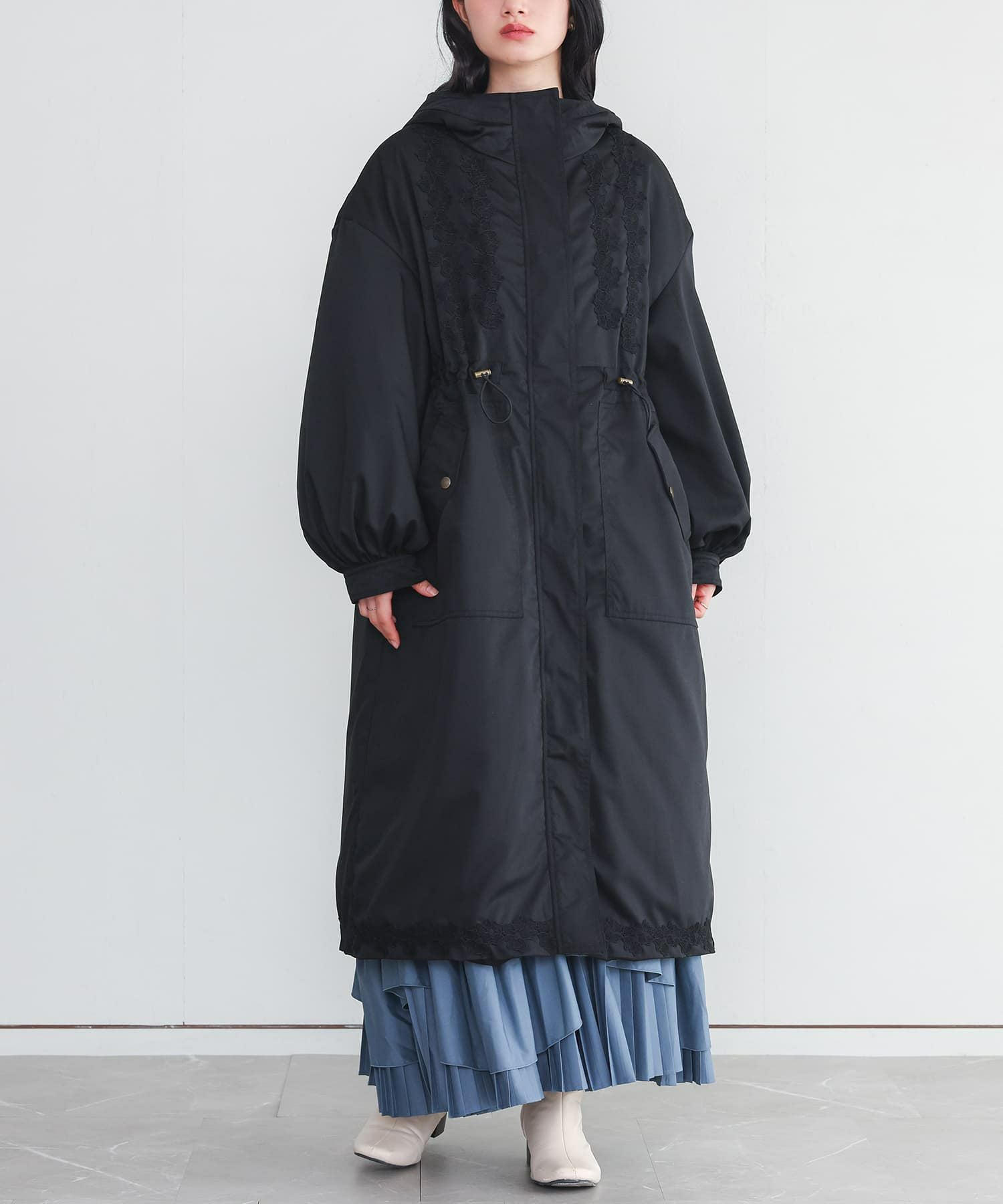 somari imaginationレースモチーフモッズコート』