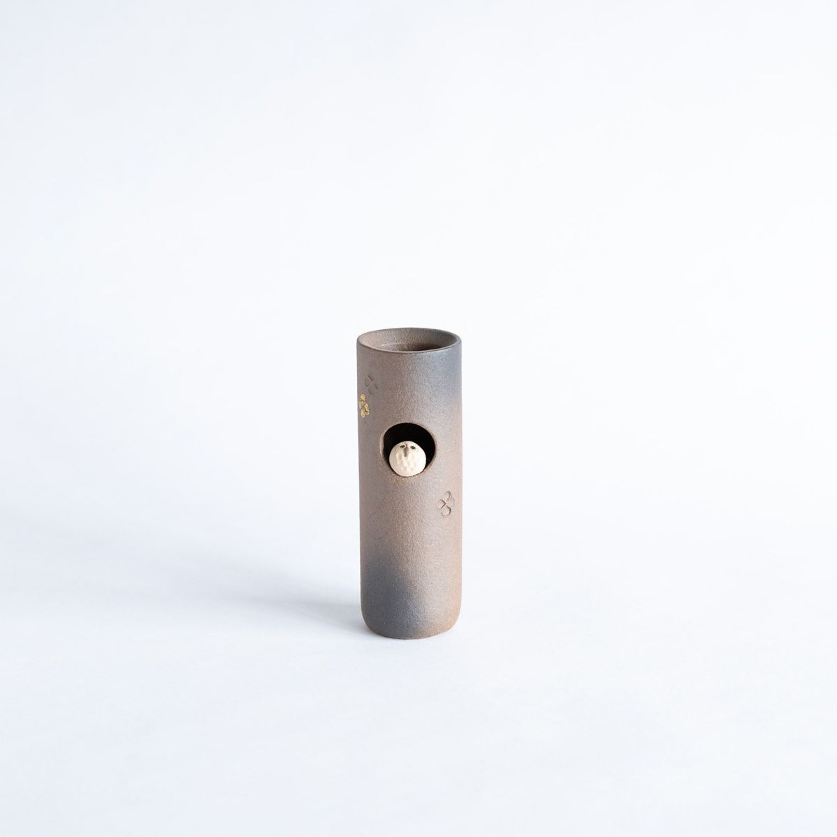 明山窯 【花瓶】 ふくろう丸花入｜フラワーベース・一輪挿し 信楽焼