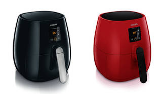 調理量を2倍にするダブルレイヤーをセットにしたノンフライヤー