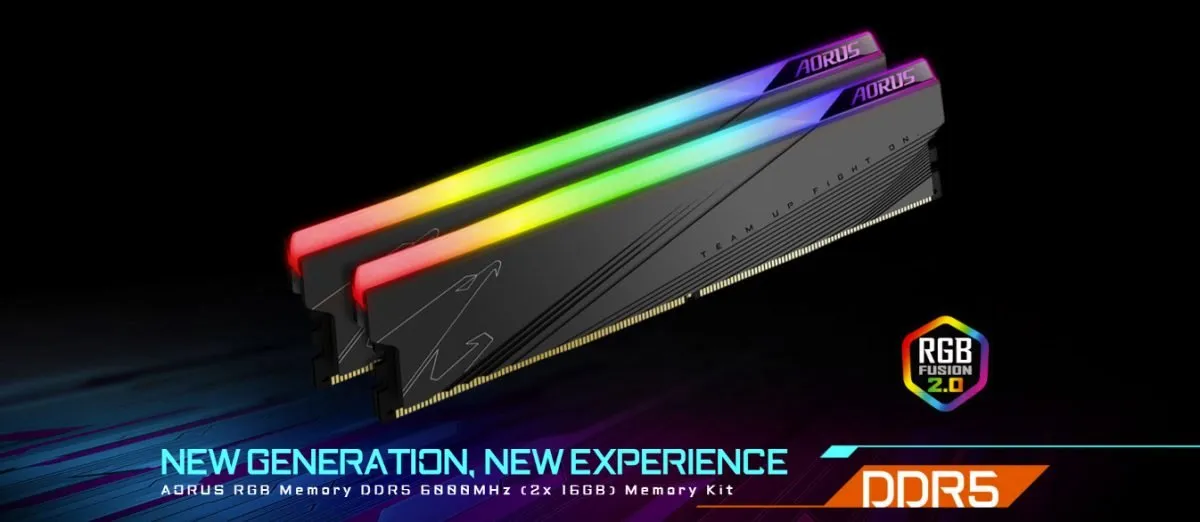 Memória Gigabyte AORUS RGB 32Gb (2x16GB) DDR5 6000Mhz